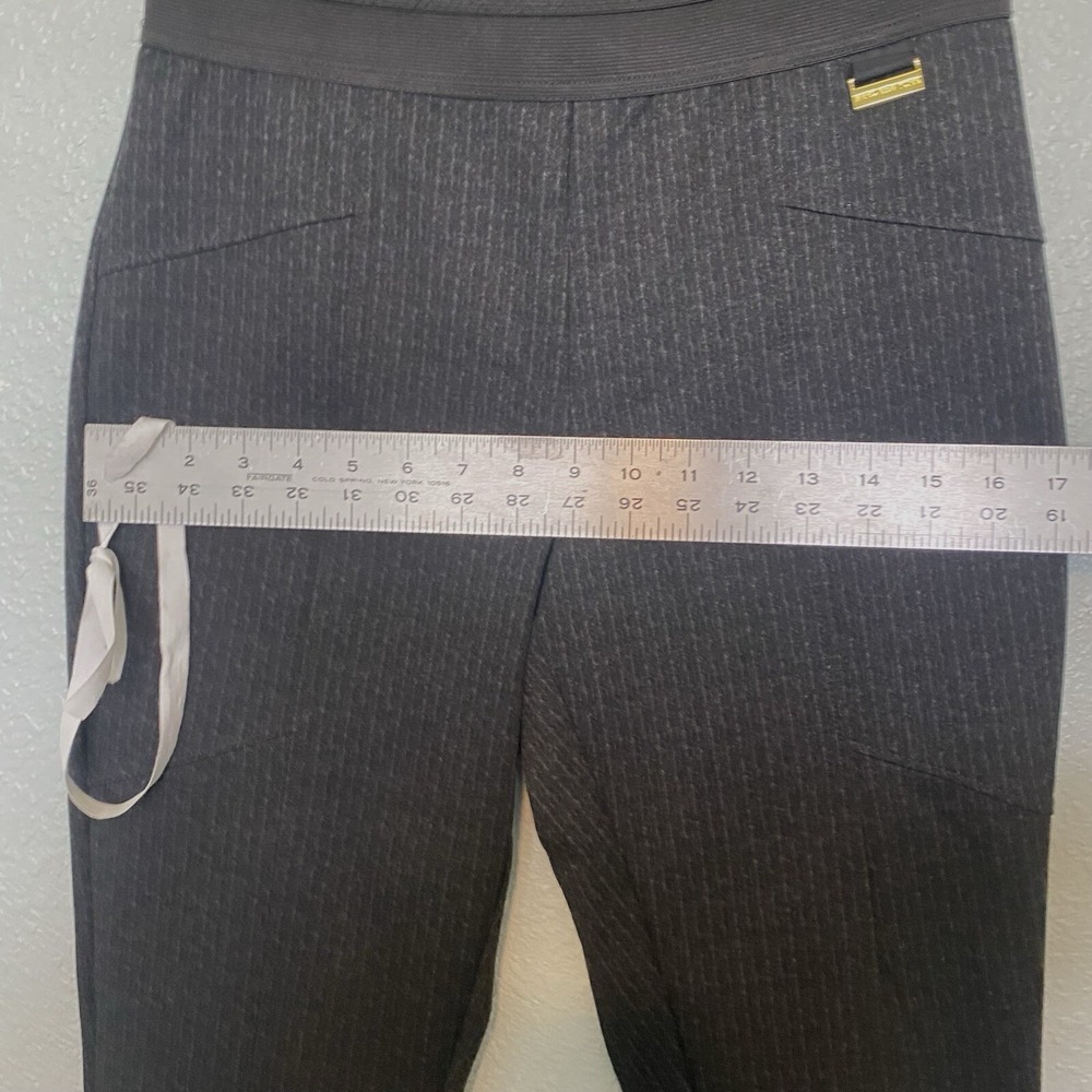 Marc New York Pinstripe Tapered Slacks Medium Black Pull On - Picture 7 of 15